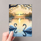 Invitation personnalisée en couple de cygne (In situ (ordinateur de poche))