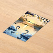 Invitation personnalisée en couple de cygne (Poser)