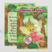 Invitation personnalisée Fairy Party (Devant / Derrière)