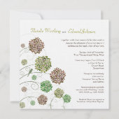 Invitation personnalisée fantaisie de dahlia de (Dos)