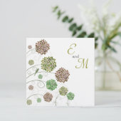 Invitation personnalisée fantaisie de dahlia de (Debout devant)