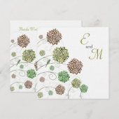 Invitation personnalisée fantaisie de dahlia de (Devant / Derrière)