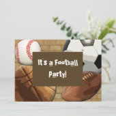 Invitation personnalisée, fête sportive, anniversa (Debout devant)