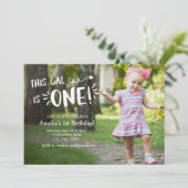 Invitation personnalisée Fille photo complète prem (Debout devant)