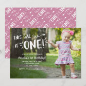 Invitation personnalisée Fille photo complète prem (Devant / Derrière)