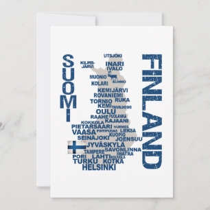 Invitation personnalisée FINLAND MAP