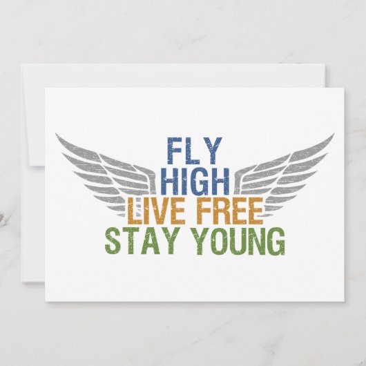 Invitation personnalisée FLY HIGH (Devant)