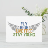 Invitation personnalisée FLY HIGH (Debout devant)