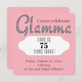 Invitation personnalisée Glamme (Devant / Derrière)