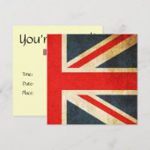 Invitation personnalisée Grunge Union Jack (Carré) (Devant / Derrière)