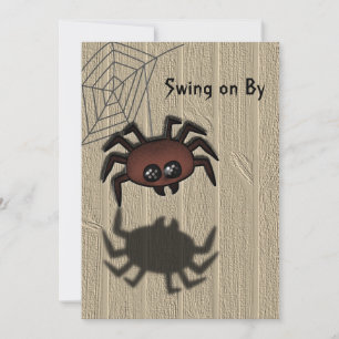Invitation personnalisée Halloween araignée LWood