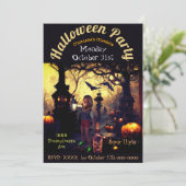 Invitation personnalisée Halloween pour le manoir  (Debout devant)