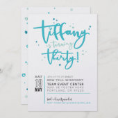 INVITATION PERSONNALISÉE IMPRIMER pour Tiffany (Devant / Derrière)