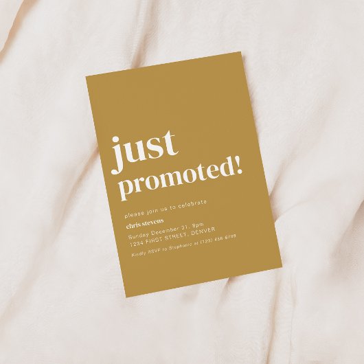 Invitation personnalisée juste promue