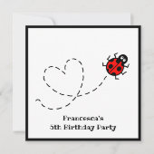 Invitation personnalisée Ladybird (Devant)