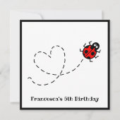 Invitation personnalisée Ladybird (Devant)
