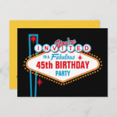 Invitation personnalisée Las Vegas (Devant / Derrière)