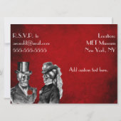 Invitation personnalisée Mariage Grunge Skull Coup (Dos)