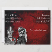 Invitation personnalisée Mariage Grunge Skull Coup (Dos)