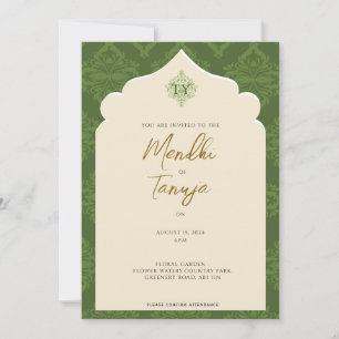 Invitation personnalisée Mendhi   Soirée Henna