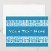 Invitation personnalisée Motif grec (Devant / Derrière)