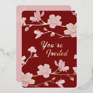 Invitation personnalisée Noël Nouvel An Floral Foi