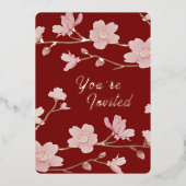 Invitation personnalisée Noël Nouvel An Floral Foi (Recto)