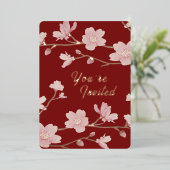 Invitation personnalisée Noël Nouvel An Floral Foi (Debout devant)