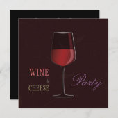 Invitation personnalisée par partie de vin et de (Devant / Derrière)