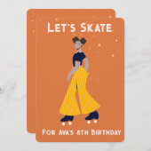 Invitation personnalisée - Patinage à roulettes fê (Devant / Derrière)