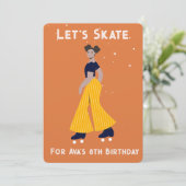 Invitation personnalisée - Patinage à roulettes fê (Debout devant)