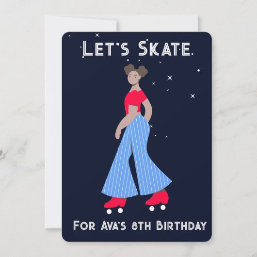 Invitation personnalisée - Patinage à roulettes fê (Devant)