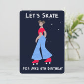Invitation personnalisée - Patinage à roulettes fê (Debout devant)