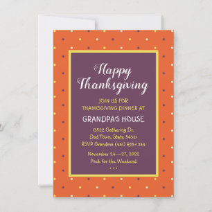 Invitation personnalisée Pois d'automne