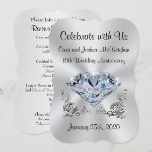 Invitation personnalisée pour 10e anniversaire de
