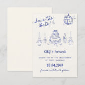 Invitation personnalisée pour annoncer la date de  (Devant / Derrière)