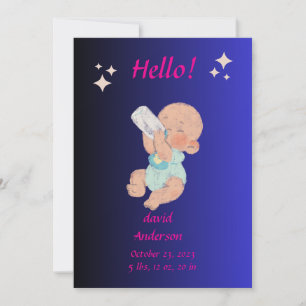 Invitation personnalisée pour baby shower de nouve