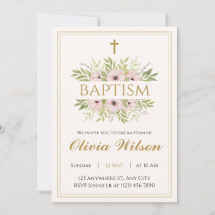 Invitation personnalisée pour baptême d'adulte