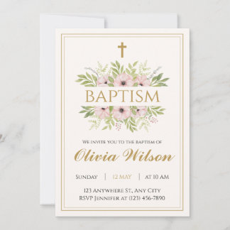 Invitation personnalisée pour baptême d'adulte