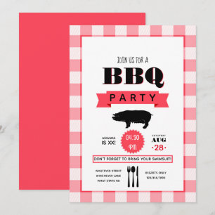 Invitation personnalisée pour barbecue d'anniversa