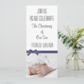 Invitation personnalisée pour bébé garçon (Debout devant)