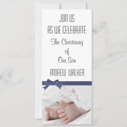 Invitation personnalisée pour bébé garçon (Devant)