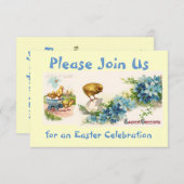 Invitation personnalisée pour fêtes de Pâques (Devant / Derrière)