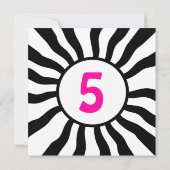 Invitation personnalisée pour la 5e fête d'anniver (Dos)