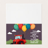 Invitation personnalisée pour la fête d'anniversai (Extérieur déplié)