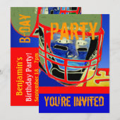 Invitation personnalisée pour la fête d'anniversai (Devant / Derrière)