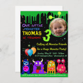 Invitation personnalisée pour la fête d'anniversai (Devant / Derrière)