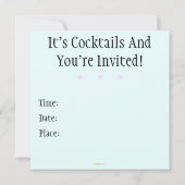 Invitation personnalisée pour la soirée Cocktail d (Dos)