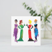 Invitation personnalisée pour la soirée des dames (Debout devant)