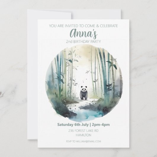 Invitation personnalisée pour l'anniversaire des e (Devant)